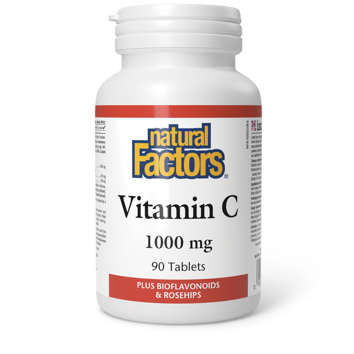 Natural Factors Vitamin C plus Bioflavonoids & Rosehips 1000 mg 90 Tablets