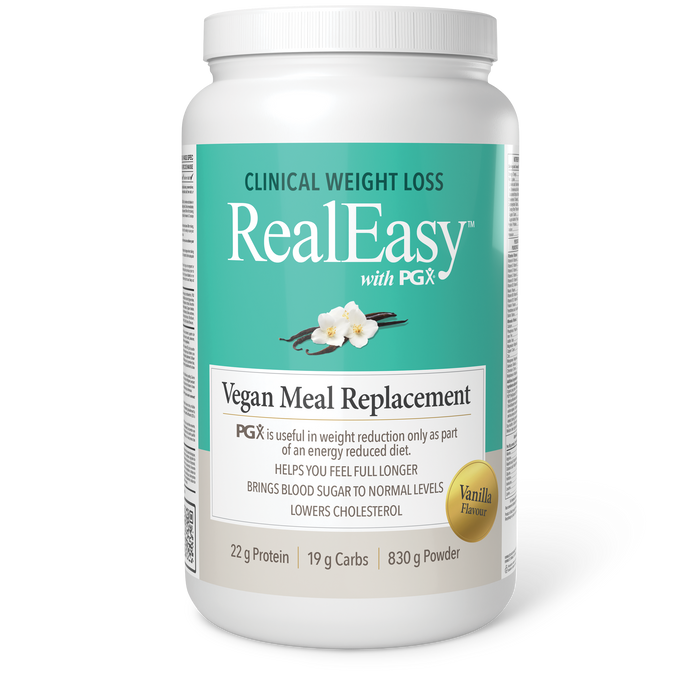 Natural Factors RealEasy™ with PGX® Vegan Meal Replacement 830 g Powder Vanilla Flavour