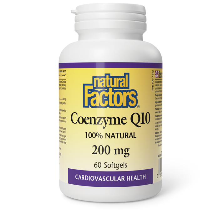 Natural Factors Coenzyme Q10 100% Natural 200 mg 60 Softgels