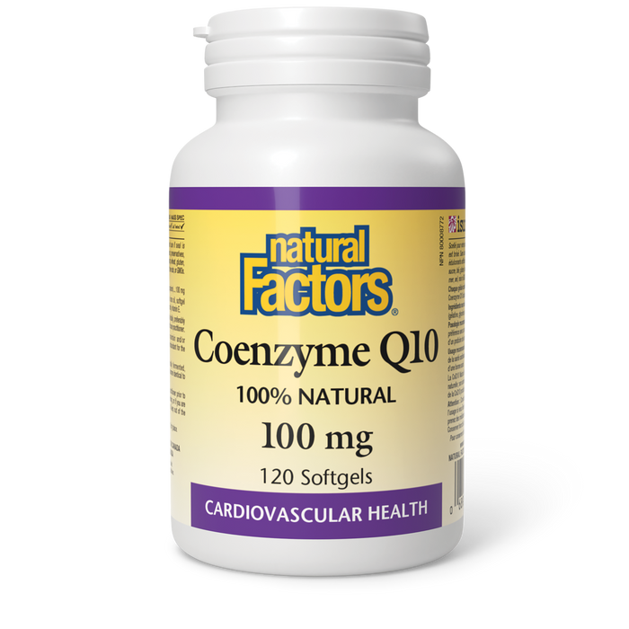 Natural Factors Coenzyme Q10 100% Natural 100 mg 120 Softgels