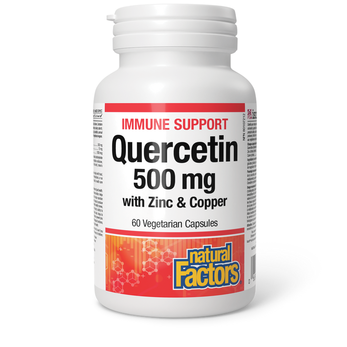 Natural Factors Quercetin with Zinc & Copper 500 mg 60 Vegetarian Capsules