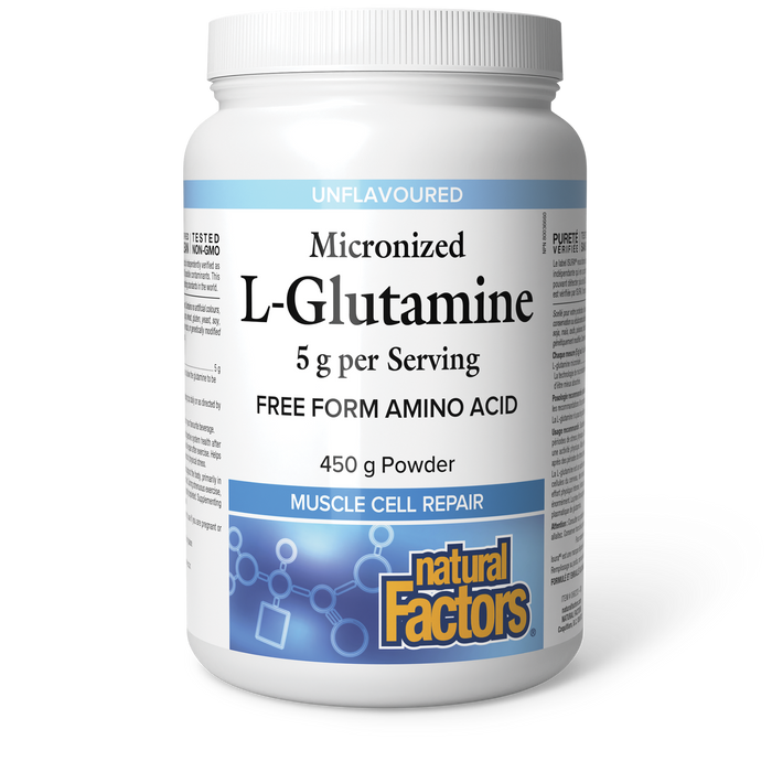 Natural Factors Micronized L-Glutamine 5 g 450 g Powder