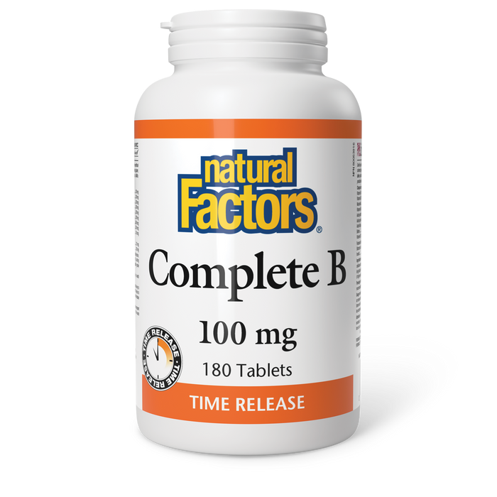 Natural Factors Complete B Timed Release 100 mg 180 Tablets