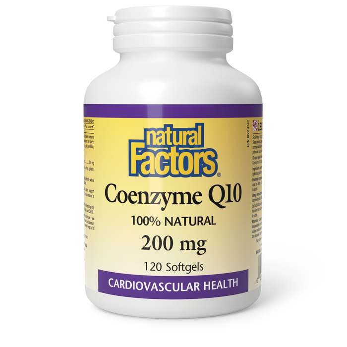 Natural Factors Coenzyme Q10 100% Natural 200 mg 120 Softgels