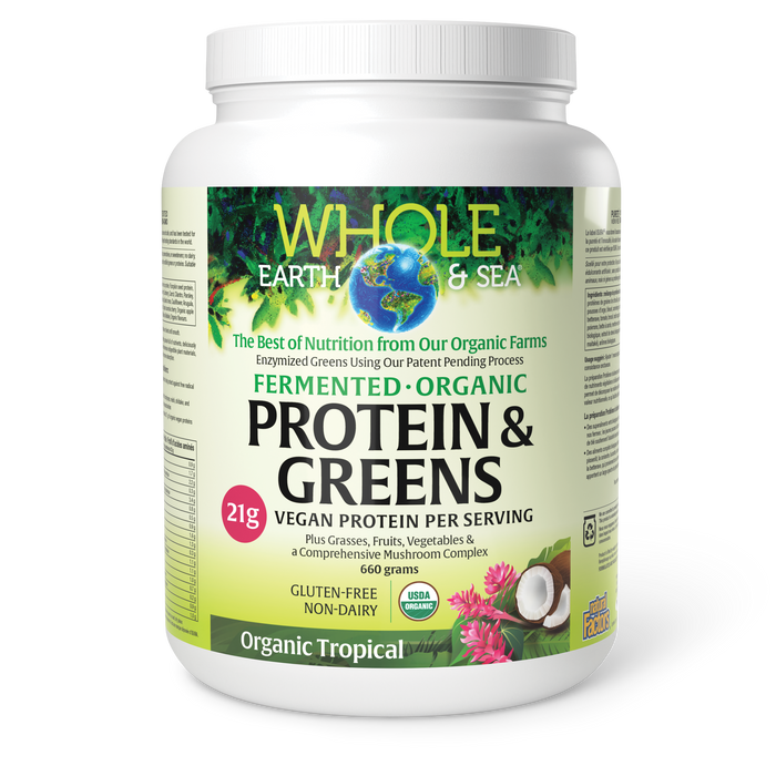 Whole Earth & Sea® Fermented Organic Protein & Greens 660 g Powder Organic Tropical