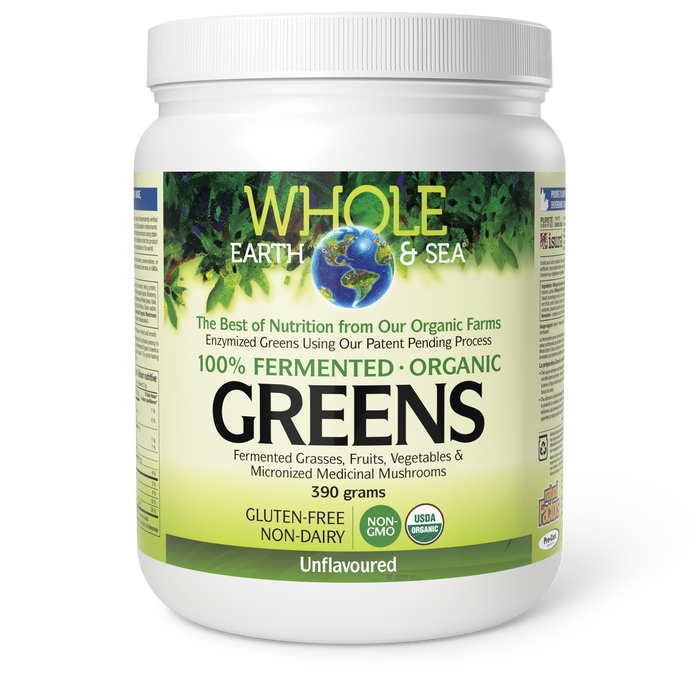Whole Earth & Sea® Fermented Organic Greens 390 g Powder Unflavoured