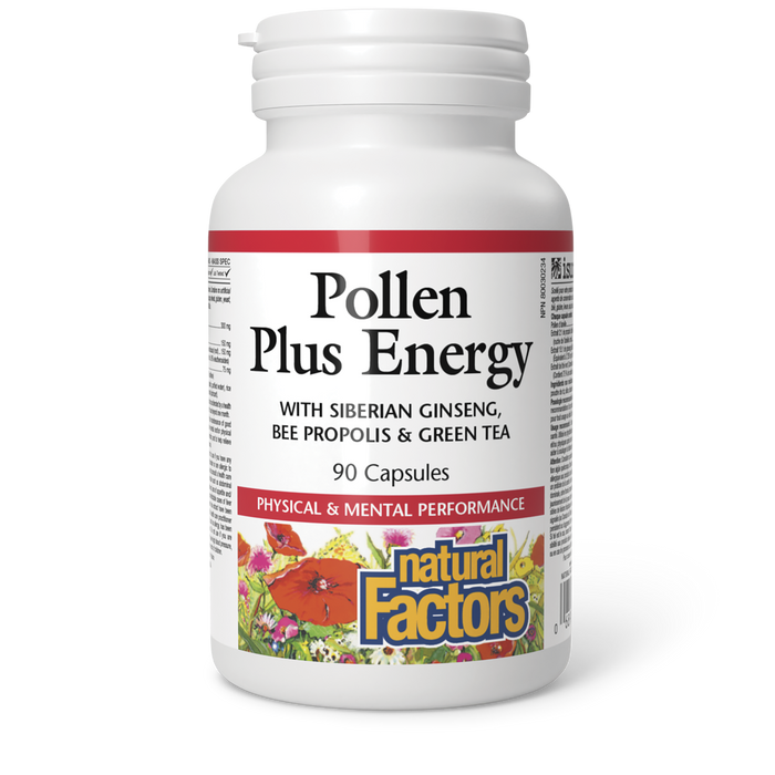 Natural Factors Pollen Plus Energy 90 Capsules