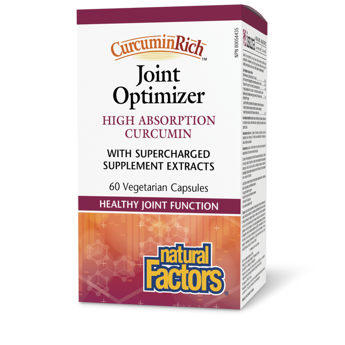 Natural Factors Joint Optimizer High Absorption Curcumin 60 Vegetarian Capsules