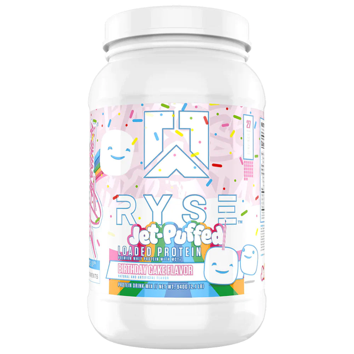 RYSE Loaded Protein Jet Puffed Birthday Cake 27 Servings