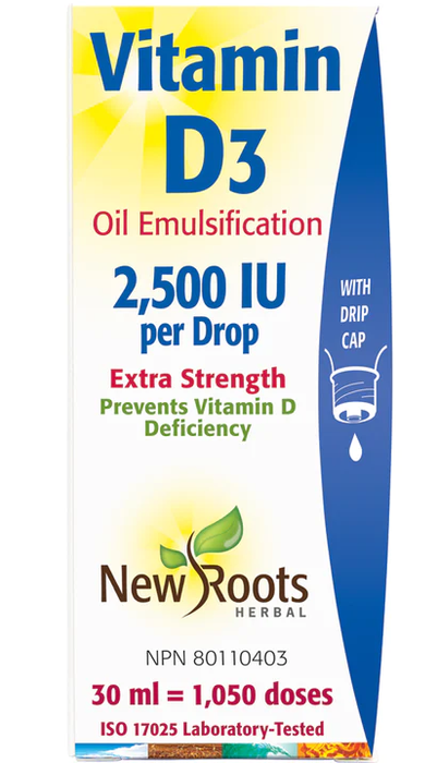 New Roots Vitamin D3 2500 IU 30mL