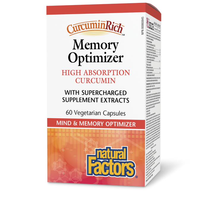 Natural Factors Memory Optimizer High Absorption Curcumin 60 Vegetarian Capsules
