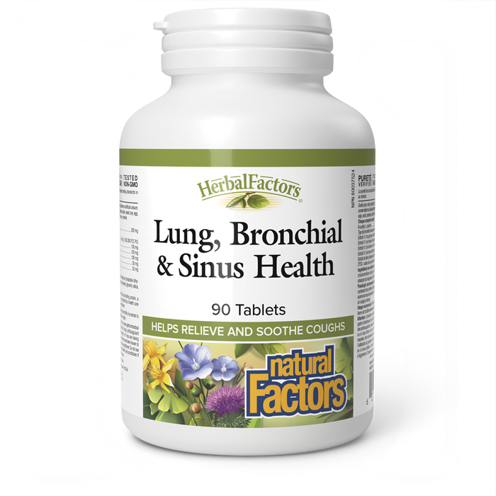 Natural Factors Lung, Bronchial & Sinus Health 90 Tablets