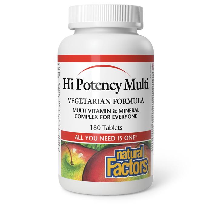 Natural Factors Hi Potency Multi Vegetarian Formula 180 Tablets
