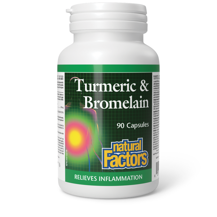 Natural Factors Turmeric & Bromelain 90 Capsules