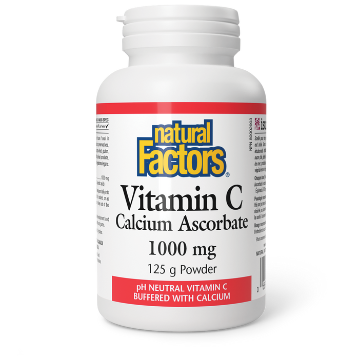 Natural Factors Vitamin C Calcium Ascorbate Powder 1000 mg 125 g Powder