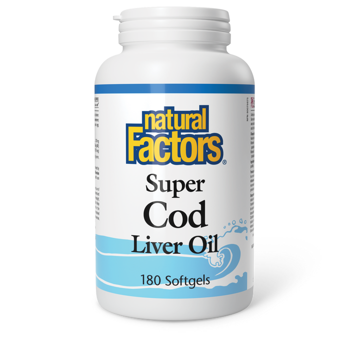 Natural Factors Super Cod Liver Oil 180 Softgels