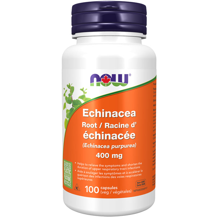 NOW Echinacea Root 400mg 100 Veggie Caps