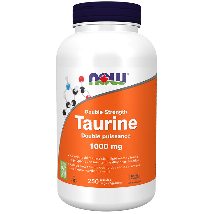 NOW Taurine 1000mg 250 Veggie Caps