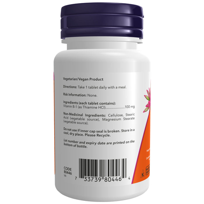 Now Vitamin B-1 100mg 100 Tablets