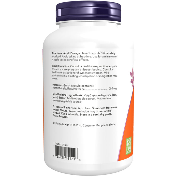 NOW MSM 1000mg 240 Veggie Caps