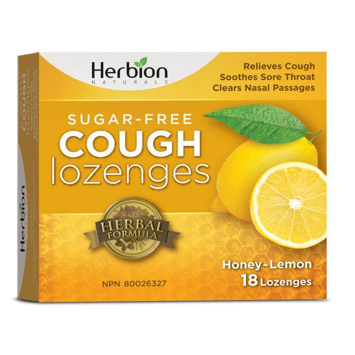 Herbion Sugar Free Cough Lozenges Honey Lemon 18 Lozenges