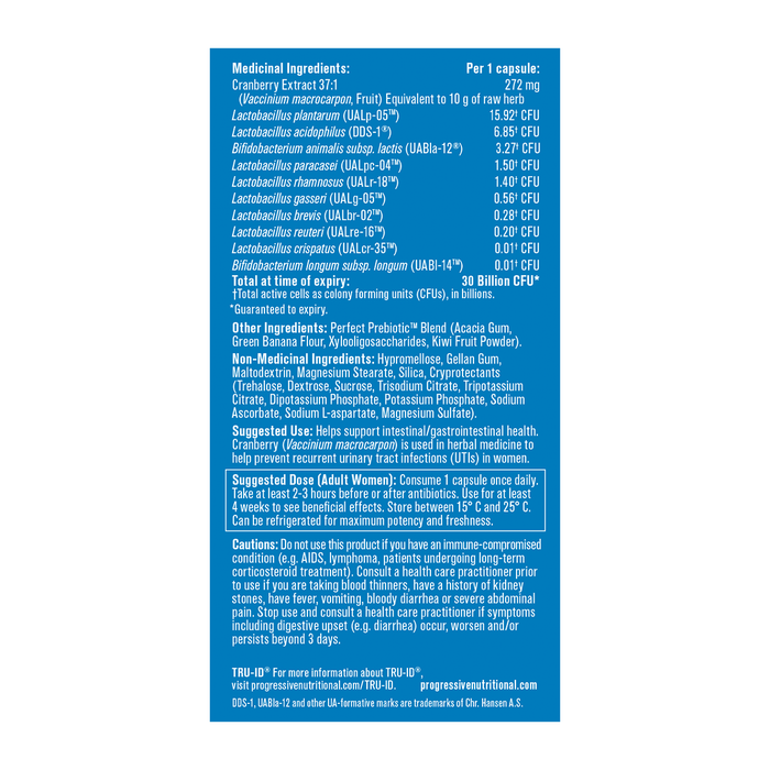 Progressive Perfect Probiotic Women's Formula 30 Billion 30 Veggie Caps
