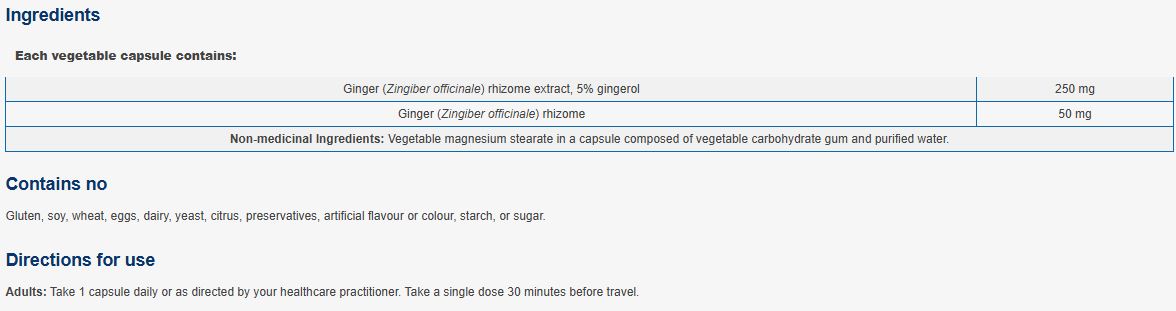 NFH Ginger SAP 60 Capsules