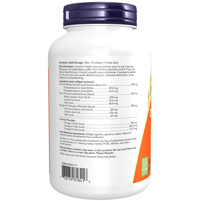 Now Super Omega 3-6-9 1200mg 180 Softgels