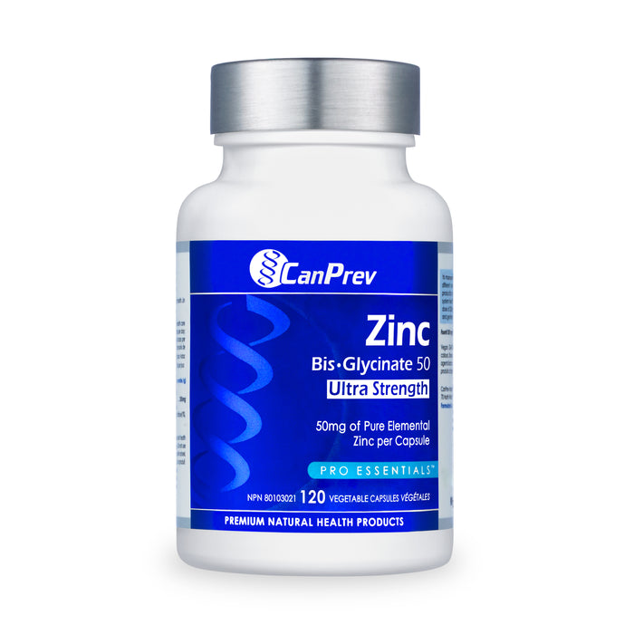 CanPrev Zinc BisÂ·Glycinate 50 Ultra Strength 120 v-caps