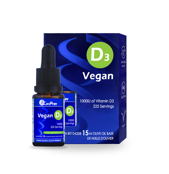 CanPrev D3 Drops 1000IU - Vegan 15 ml