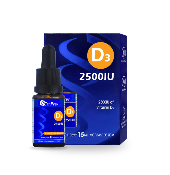 CanPrev D3 Drops 2500IU - MCT Base 15 ml