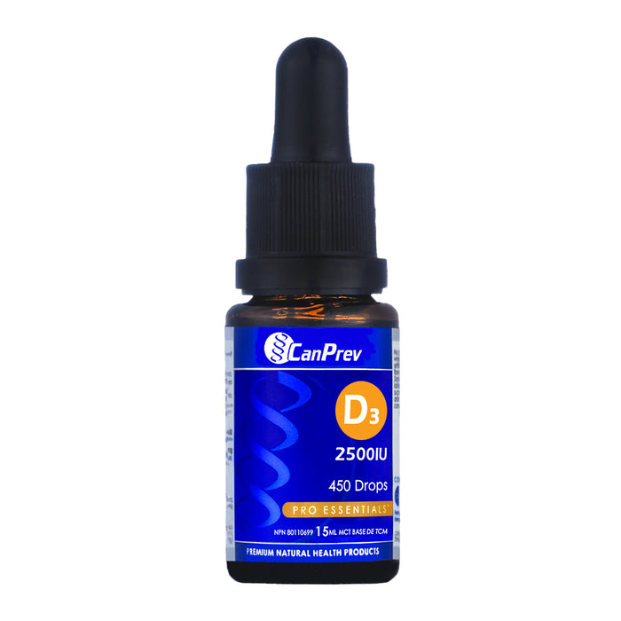 CanPrev D3 Drops 2500IU - MCT Base 15 ml