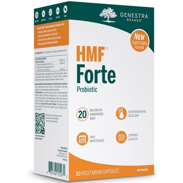 Genestra HMF Forte Shelf Stable 50 Veggie Caps