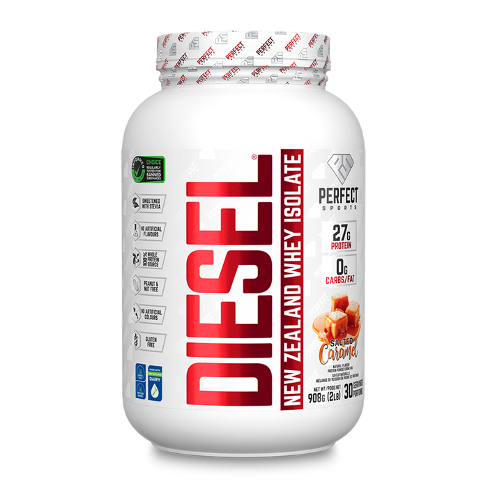 Perfect Sports Diesel New Zealand Whey Protein Isolate Salted Caramel 2lbs