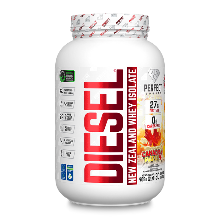 Perfect Sports Diesel New Zealand Whey Isolate Protein Canadian Maple 2lbs