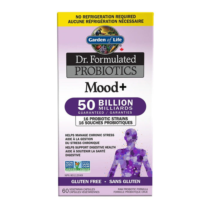 Garden of Life Dr. Formulated Probiotics Mood+ 50 Billion CFU Shelf Stable 60 Veggie Caps