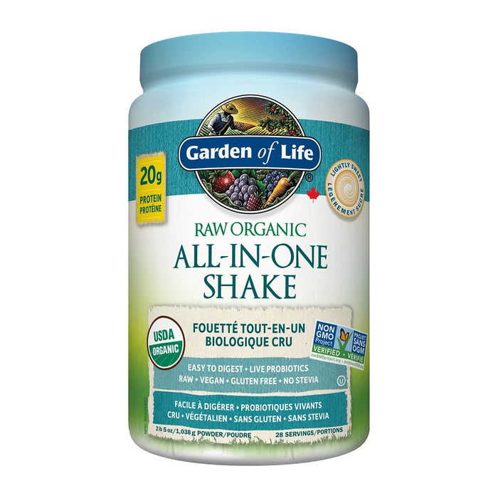 Garden of Life Raw Organic All In One Shake Lightly Sweetened 1038g