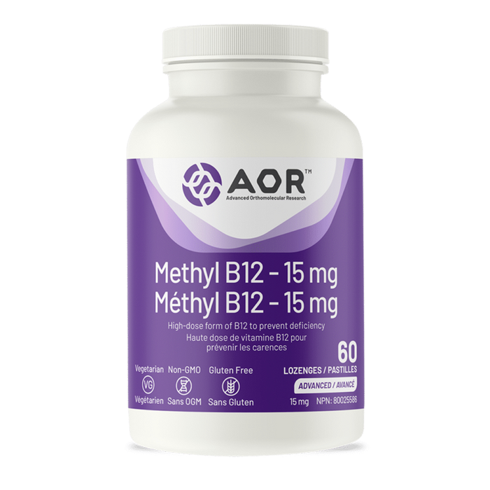 AOR Methyl B12 15mg 60 Lozenges