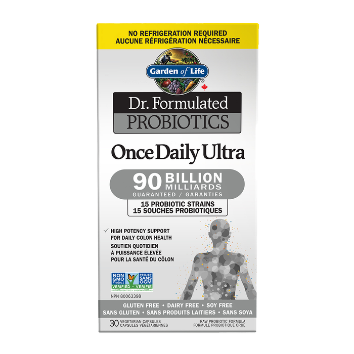 Garden of Life Dr. Formulated Probiotics Once Daily Ultra 90 Billion Shelf Stable 30 Veggie Caps