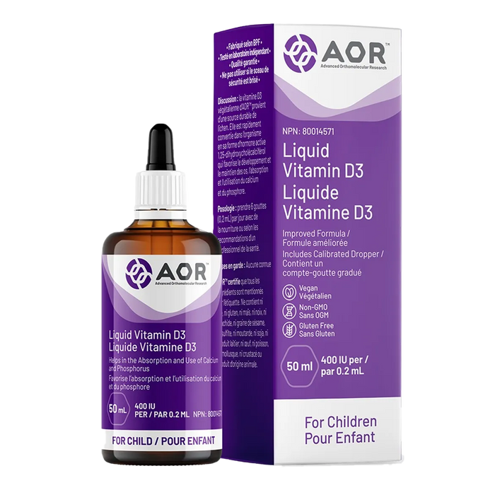 AOR Vitamin D3 Liquid For Children 400IU 50mL