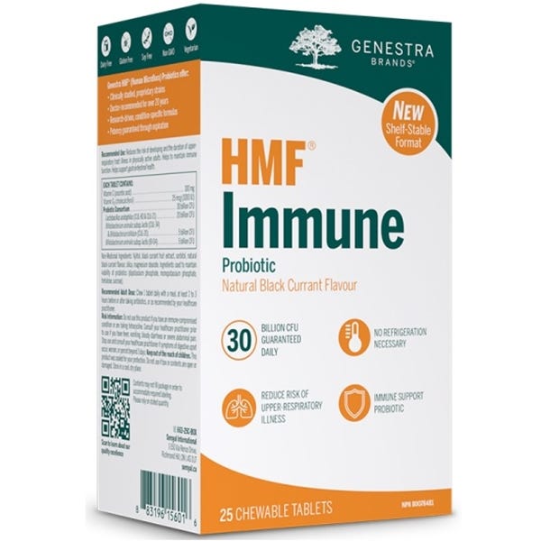 Genestra HMF Immune Probiotic Shelf Stable 25 Chewable Tablets