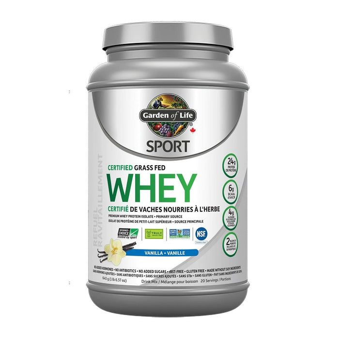 Garden of Life Sport Certified Grass Fed Whey Vanilla 640g