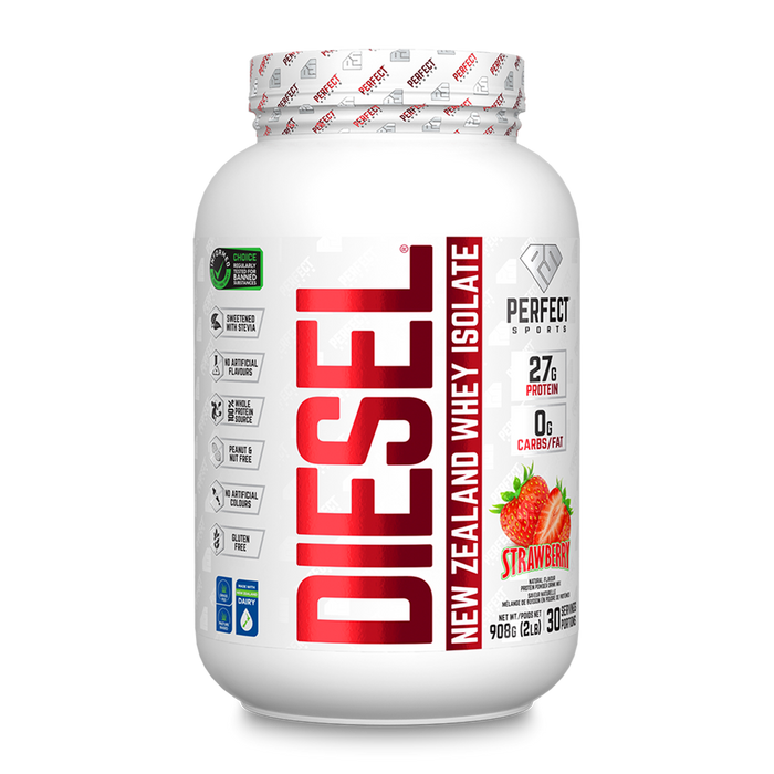 Perfect Sports Diesel New Zealand Whey Protein Isolate Strawberry 2lbs