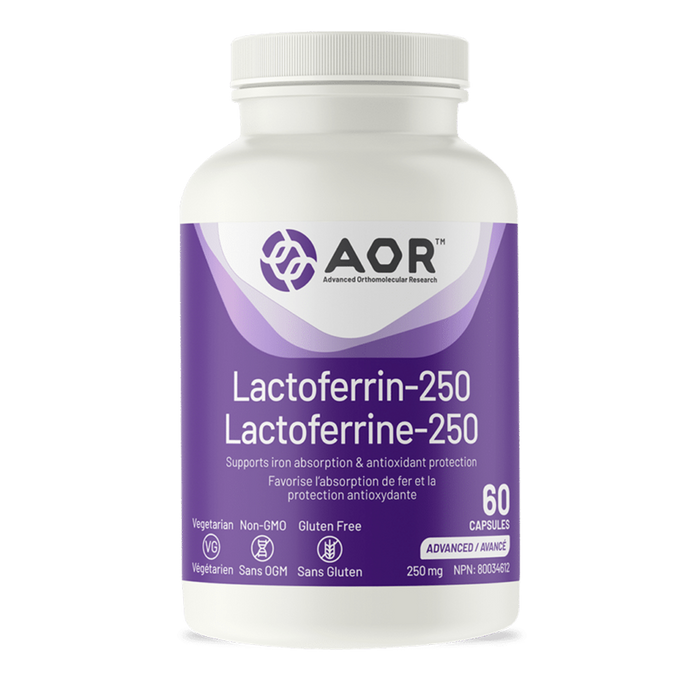 AOR Lactoferrin-250 250mg 60 Veggie Caps