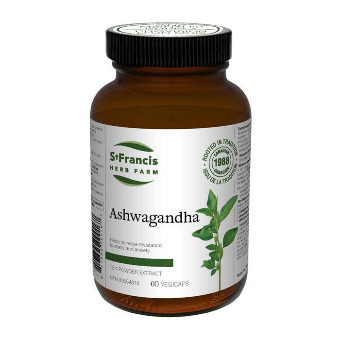 St. Francis Ashwagandha 12:1 Powder Extract 60 Veggie Caps