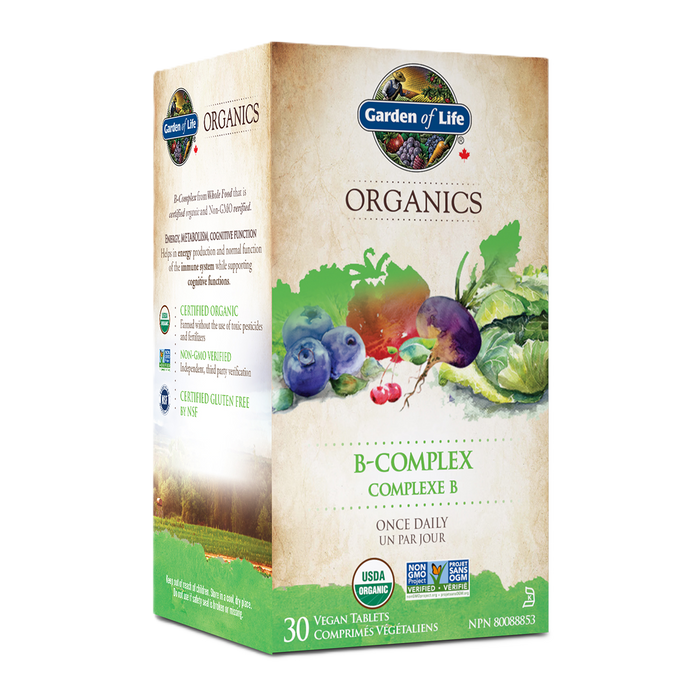 Garden of Life Organics Vitamin B-Complex Once Daily 30 Tablets