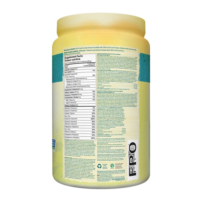 Garden of Life Raw Organic Protein Unflavoured 568g