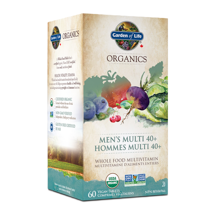 Garden of Life Organics Men's Multi 40+ 60 Tablets