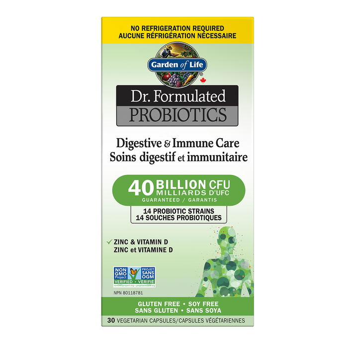 Garden of Life Dr. Formulated Probiotics Digestive & Immune Care 40 Billion 30 Veggie Caps