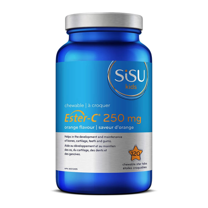 Sisu Ester-C 250 mg Orange 120 Chewable Tablets